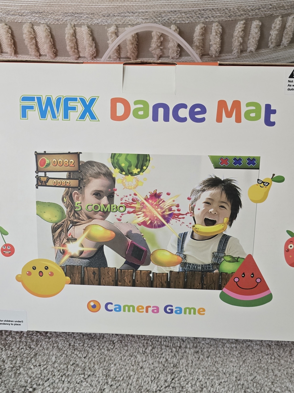 Amazon FWFX Dance Mat Camera Game - White Box with Colorful Graphics